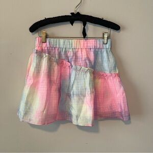 Rainbow Grid Chiffon Mini Skirt size XS The Shirt by Rochelle Behrens